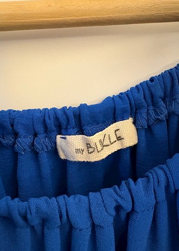 Mavi Bohem elbise - Görsel 7