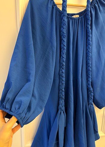 Mavi Bohem elbise - Görsel 6