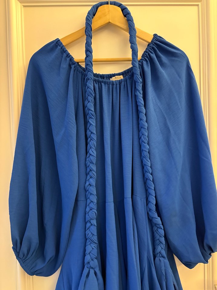 Mavi Bohem elbise - Görsel 5