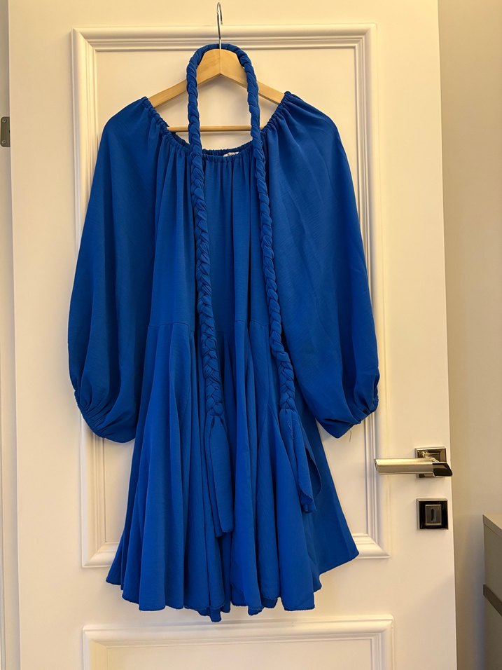 Mavi Bohem elbise - Görsel 2