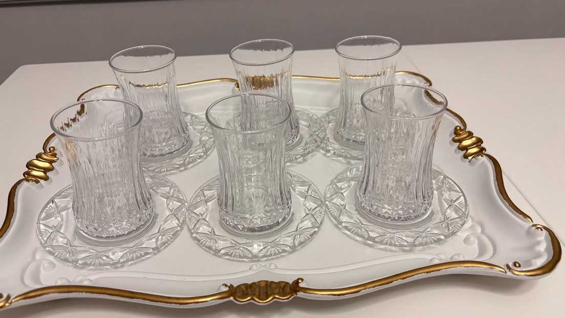 6lı  Kristal Çay Seti - Görsel 4