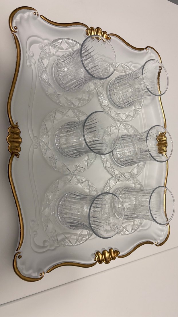 6lı  Kristal Çay Seti - Görsel 3