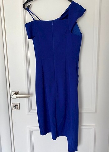 Mavi renk kısa abiye - Görsel 12