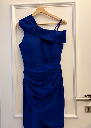 Mavi renk kısa abiye - Görsel 2