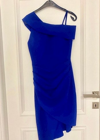 Mavi renk kısa abiye - Görsel 4