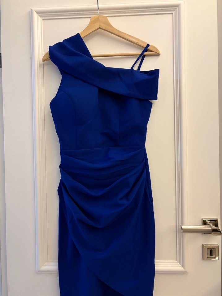 Mavi renk kısa abiye - Görsel 2