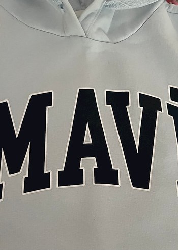 Mavi kadın orijinal Sweatshirt - Görsel 4