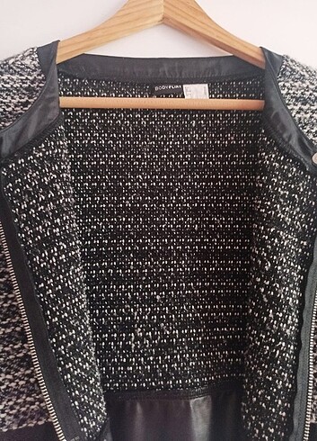 Kadın çizgili ceket - Görsel 5