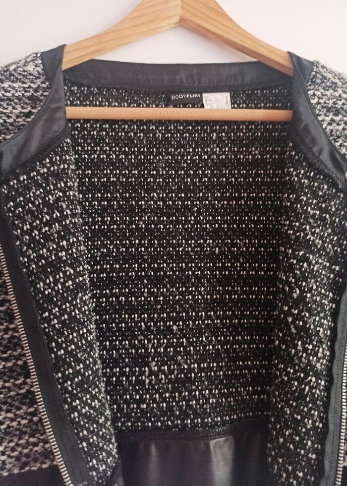 Kadın çizgili ceket - Görsel 5