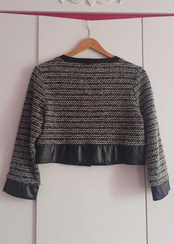 Kadın çizgili ceket - Görsel 2