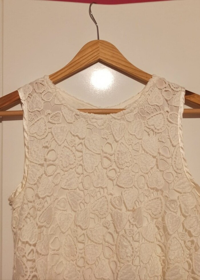 H&M Kız çocuk beyaz elbise - Görsel 3