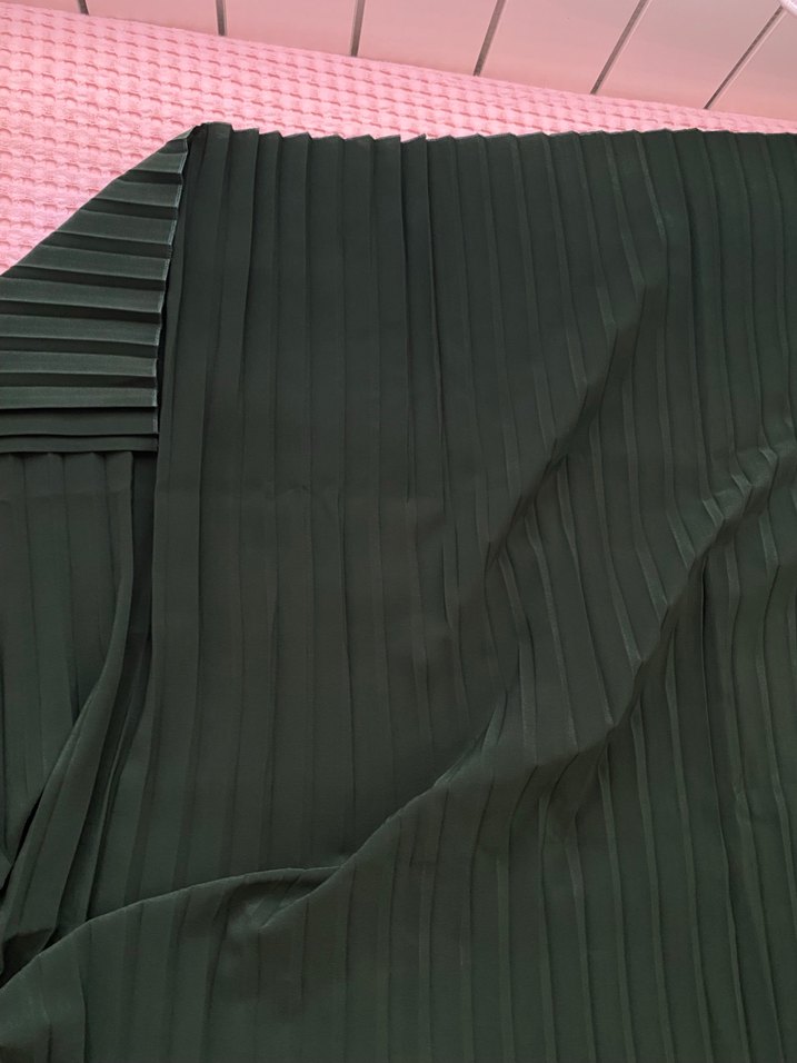 Pileli şal zümrüt yeşili - Görsel 3