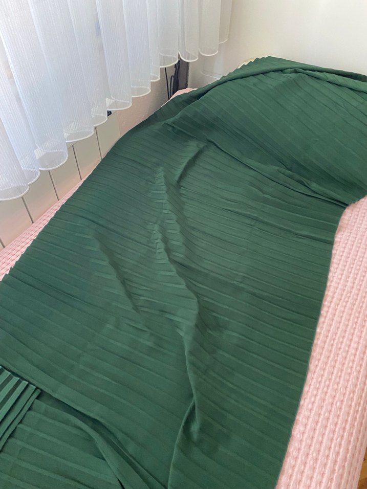 Pileli şal zümrüt yeşili - Görsel 4