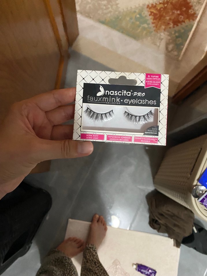 Nascita-Pro El Yapımı Bej Takma Kirpik - Görsel 2