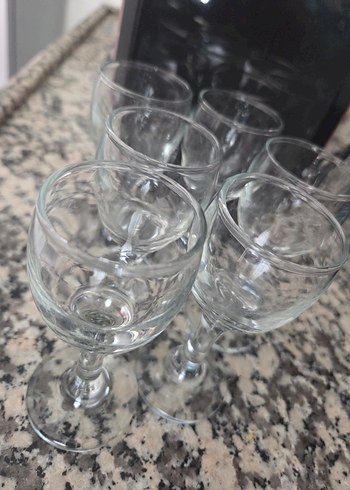 Beden beyaz Renk 6 Parça Şeffaf Cam Bardak Seti