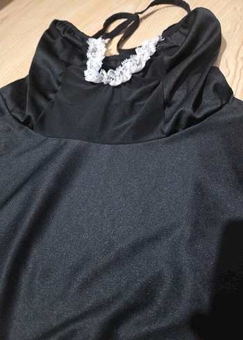 Dantelli Siyah Mini Goth Büstiyer - Görsel 2