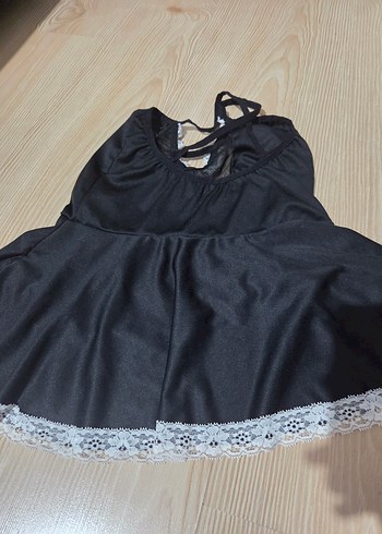 Dantelli Siyah Mini Goth Büstiyer - Görsel 4