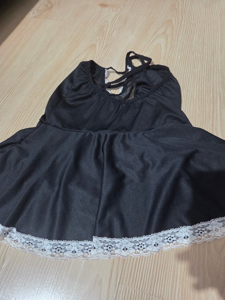 Dantelli Siyah Mini Goth Büstiyer - Görsel 4