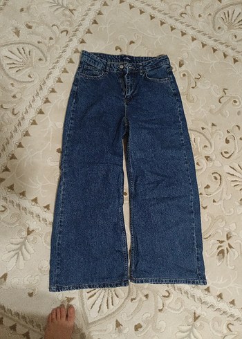 Kadın Mavi Bol Kesim jean