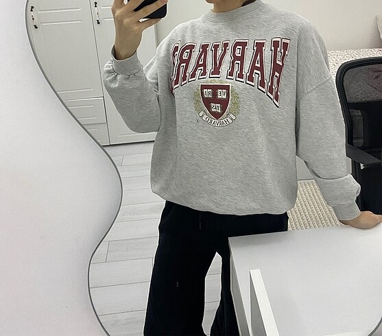 Pull and Bear Harvard baskılı sweatshirt
