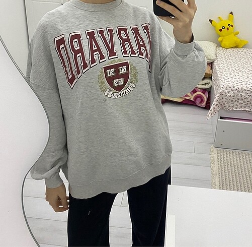 s Beden Harvard baskılı sweatshirt