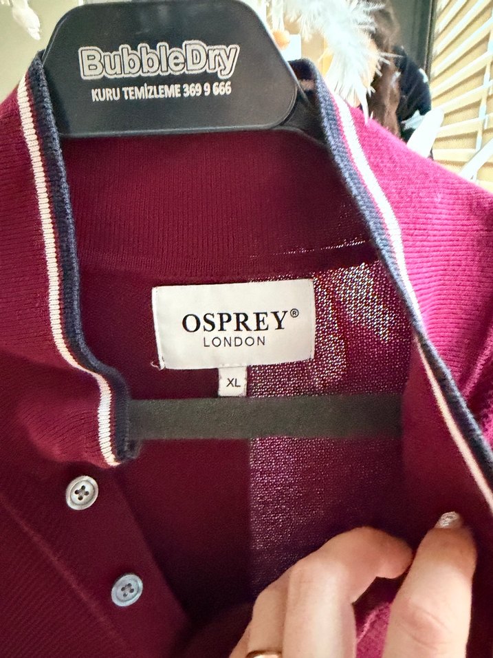 Bordo Düğmeli Erkek Polo Tişört - Görsel 2