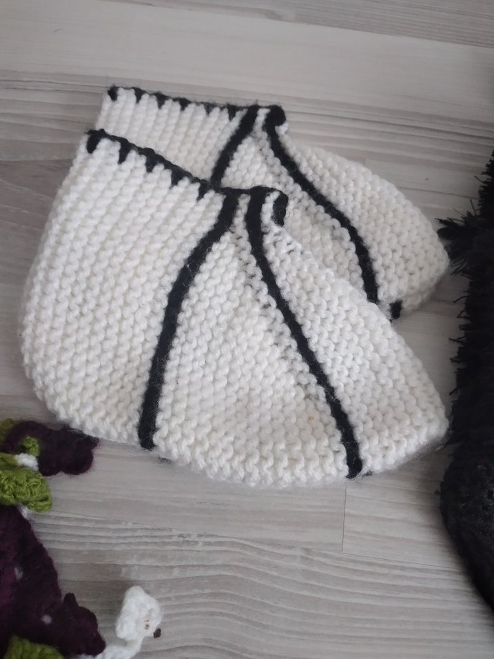 Kızlar için Nakışlı Örgü Sıcak  patik - Görsel 3