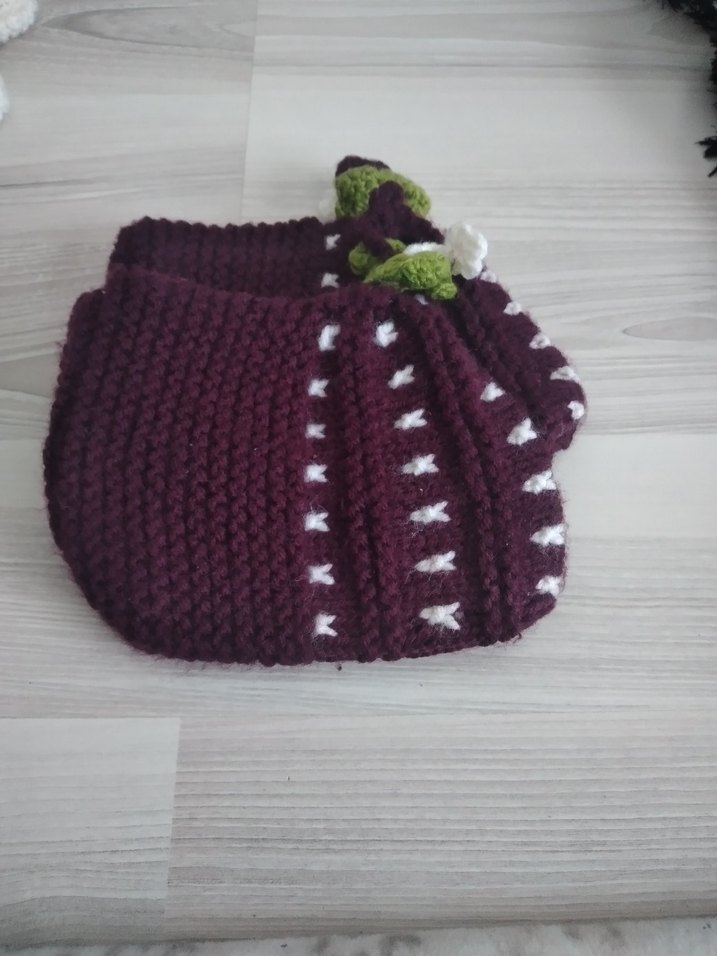 Kızlar için Nakışlı Örgü Sıcak  patik - Görsel 2