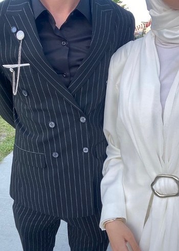 Beyaz Saten Kadın takım - Görsel 3