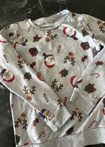 LC Waikiki Çocuk Gri Pamuklu Baskılı Sweatshirt