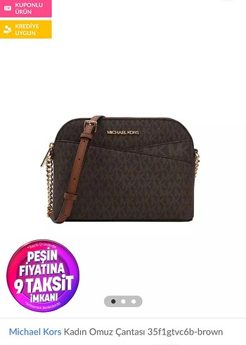 Michael Kors Michael Kors Kahverengi Baskılı Deri Bel Çantası