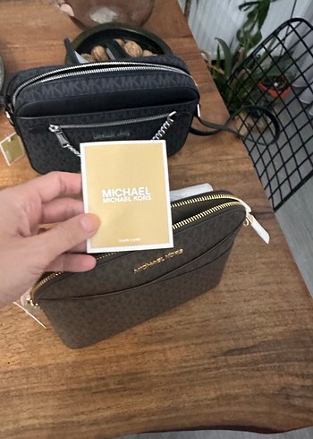 Beden kahverengi Renk Michael Kors Kahverengi Baskılı Deri Bel Çantası