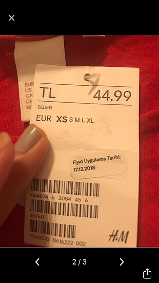 H&M Kırmızı elbise