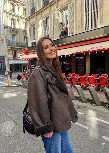 diğer Beden Zara viral Pelüş yaka ceket
