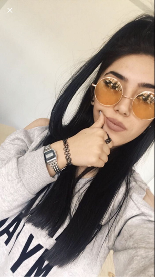diğer Beden Vintage yuvarlak sarı gözlük