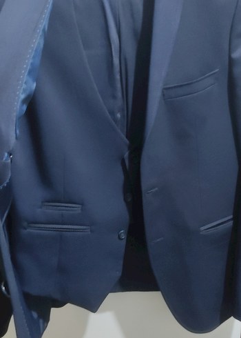 Erkek Koyu Mavi Düğmeli Ceket - Görsel 9