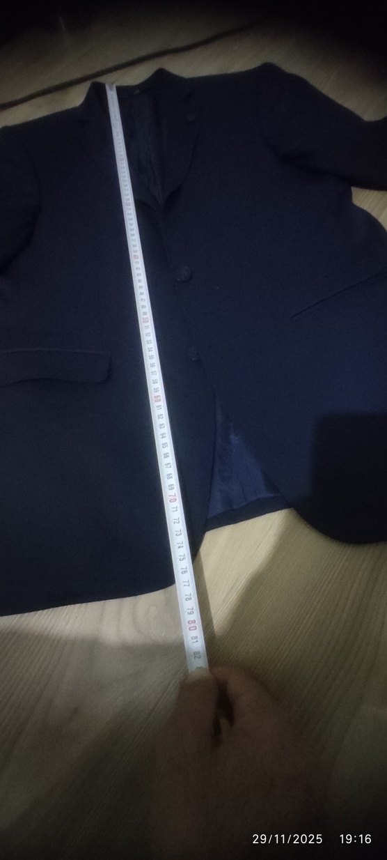 Erkek Koyu Mavi Düğmeli Ceket - Görsel 4