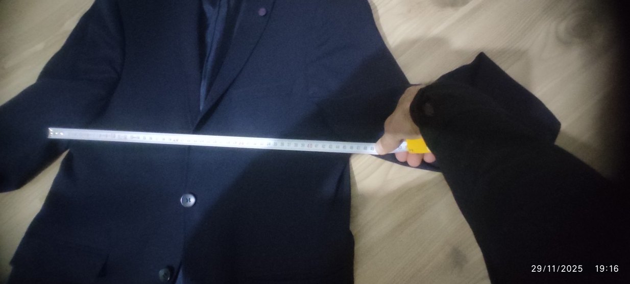 Erkek Koyu Mavi Düğmeli Ceket - Görsel 5