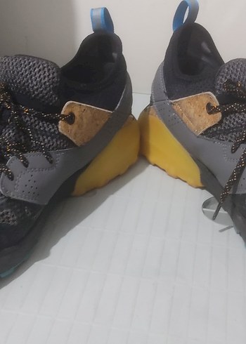 Gri Yılan Desenli Bağcıklı Basketbol yürüyüş Ayakkabısı - Görsel 5