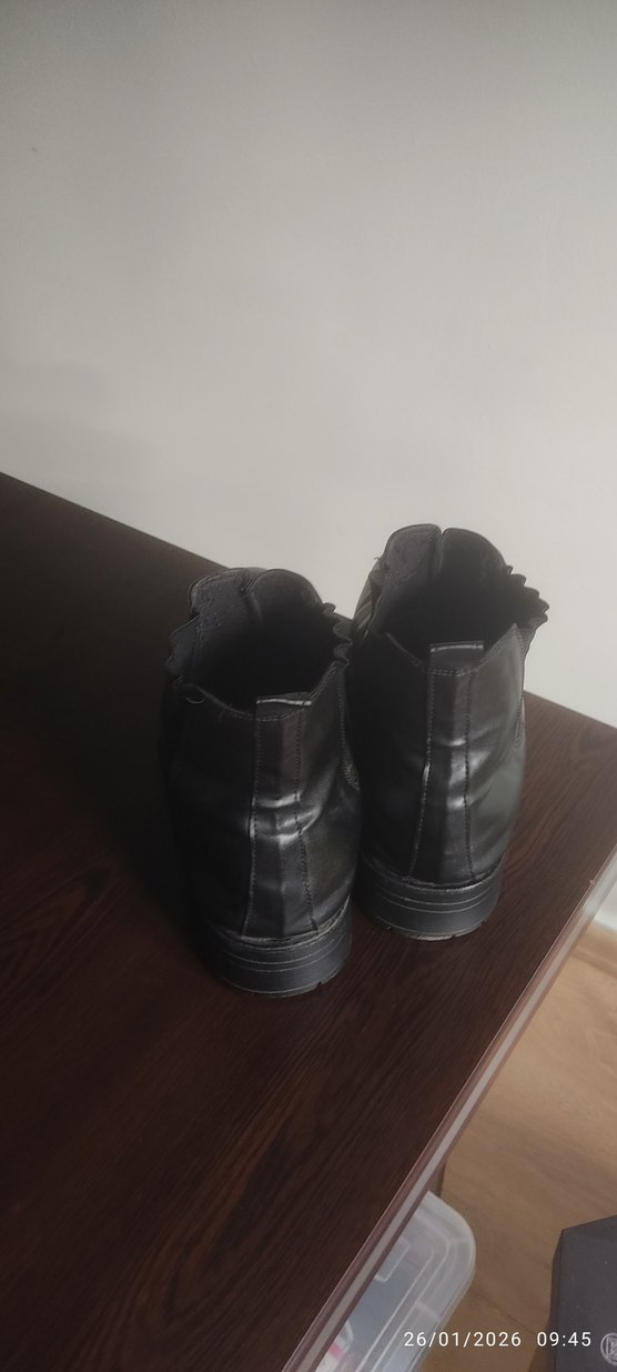 Siyah Deri Tokalı Erkek Bot - Görsel 3