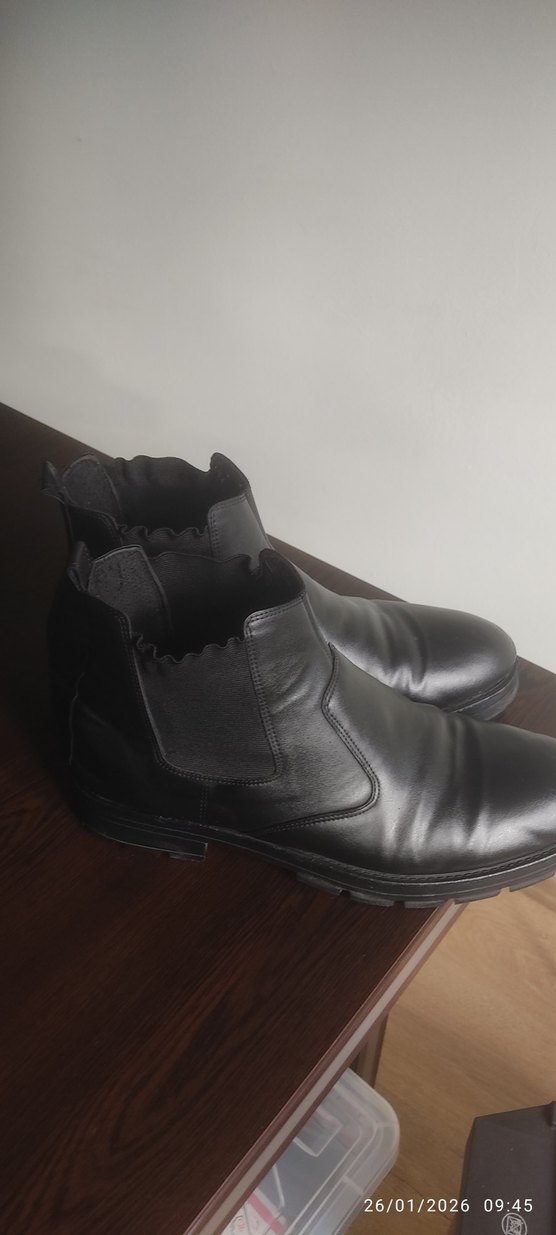 Siyah Deri Tokalı Erkek Bot - Görsel 4