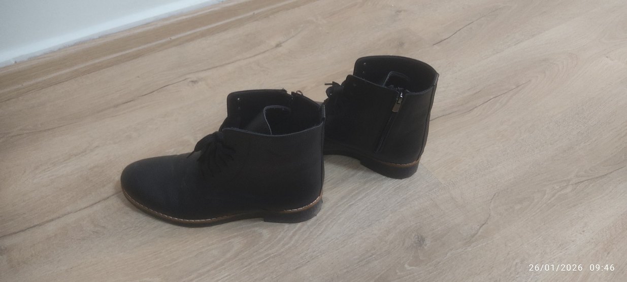 Siyah Deri Erkek Botlar Tokalı - Görsel 4