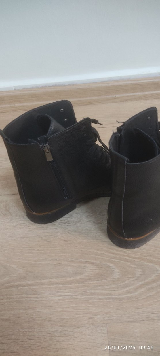 Siyah Deri Erkek Botlar Tokalı - Görsel 3