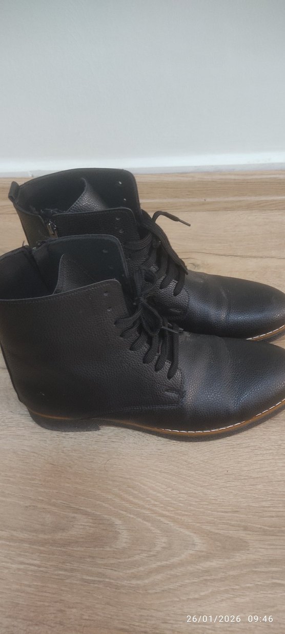 Siyah Deri Erkek Botlar Tokalı - Görsel 2