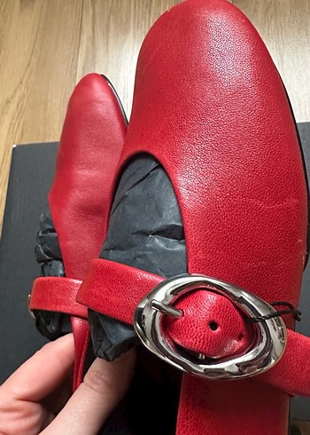 Massimo Dutti Kırmızı Ayakkabı - Görsel 4