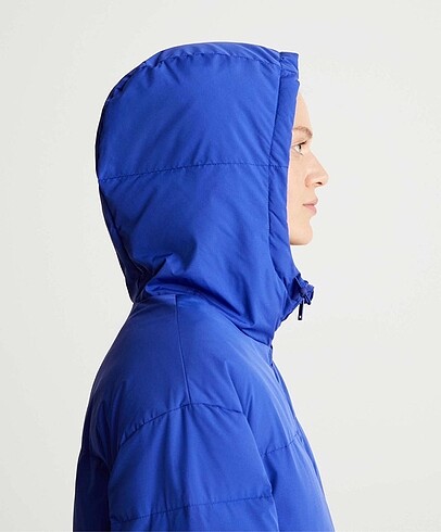 Oysho FLOWER DOWN dolgulu uzun ceket - Görsel 4