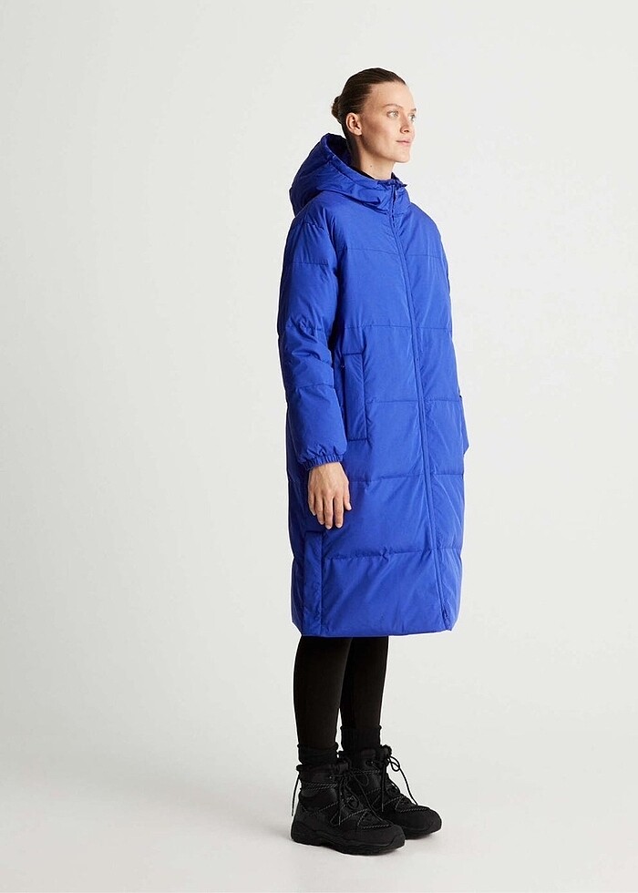 Oysho FLOWER DOWN dolgulu uzun ceket - Görsel 2