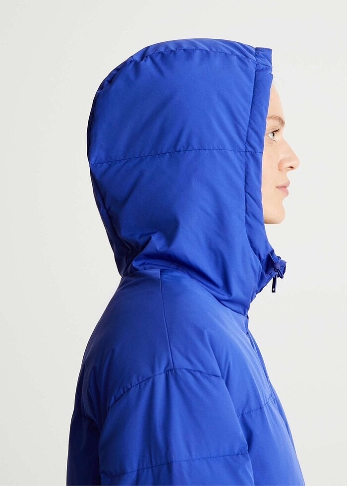 Oysho FLOWER DOWN dolgulu uzun ceket - Görsel 4