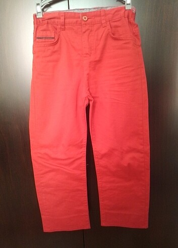Kırmızı Gabardin Pantolon 