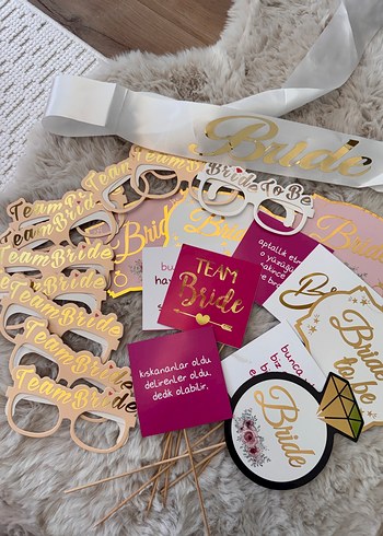 Altın Renkli Team Bride Parti Gözlüğü - Görsel 5